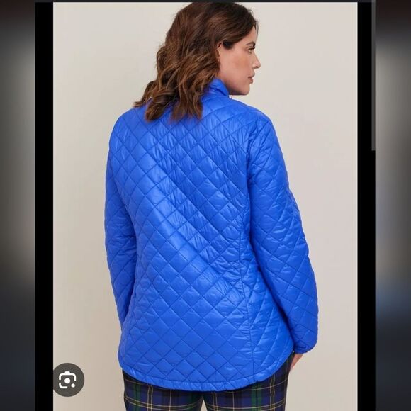 Torrid Cobalt Blue Diamond Quilted Puffer Jacket Size 2 - Picture 4 of 12